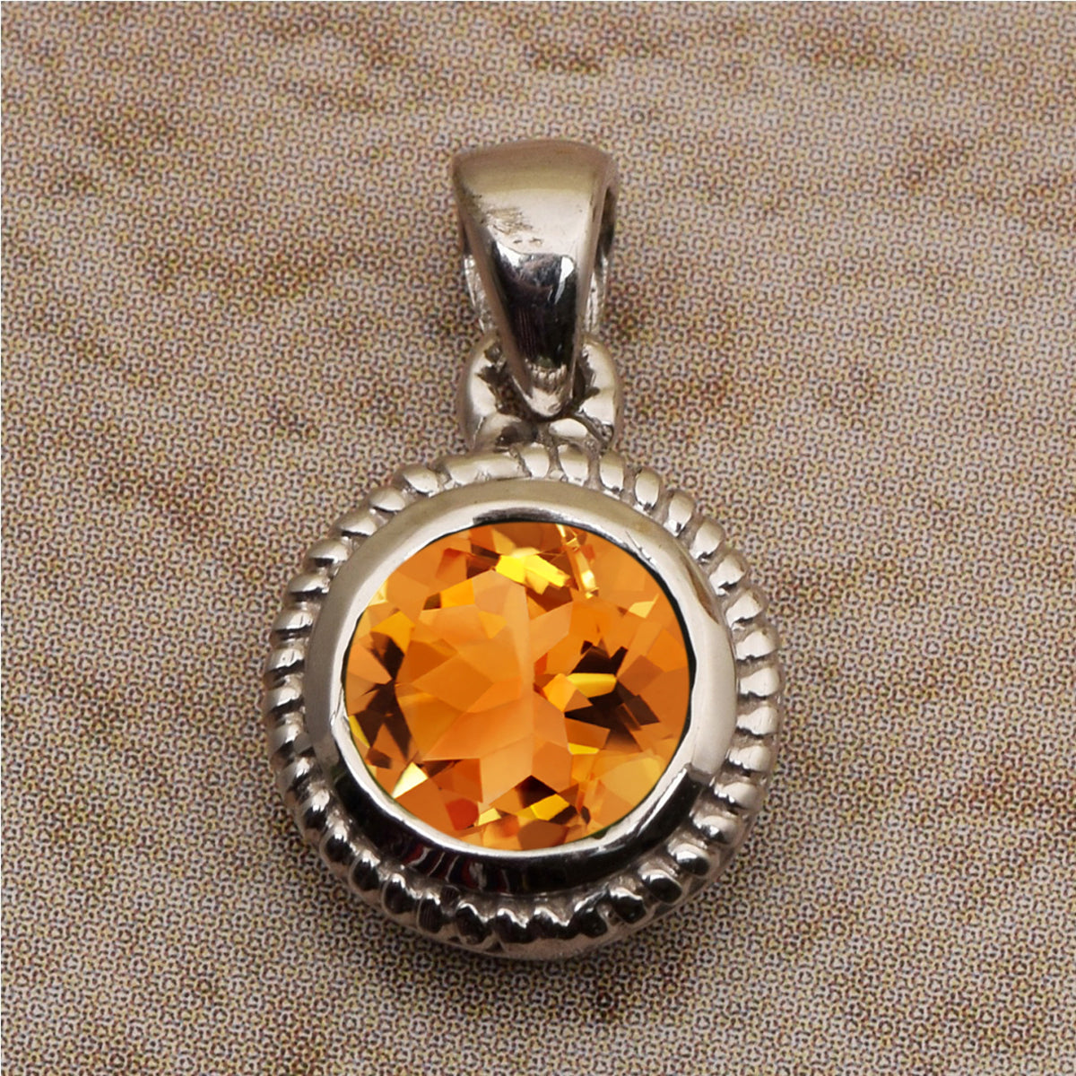 Round Braided Style Multi Choice Gemstone Pendant