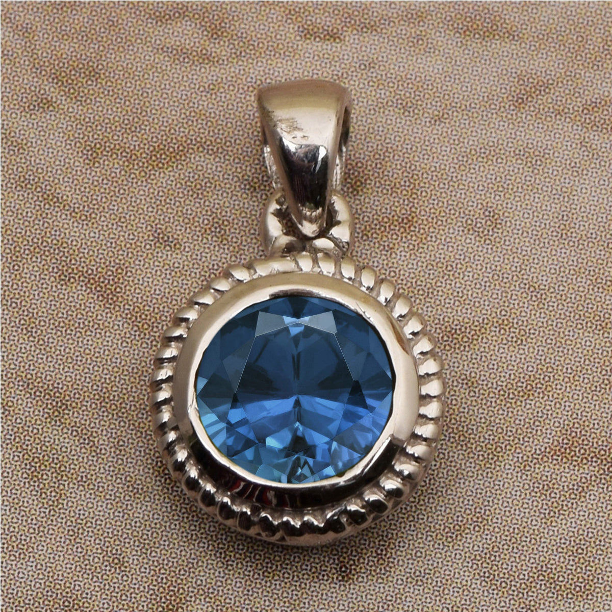 Round Braided Style Multi Choice Gemstone Pendant
