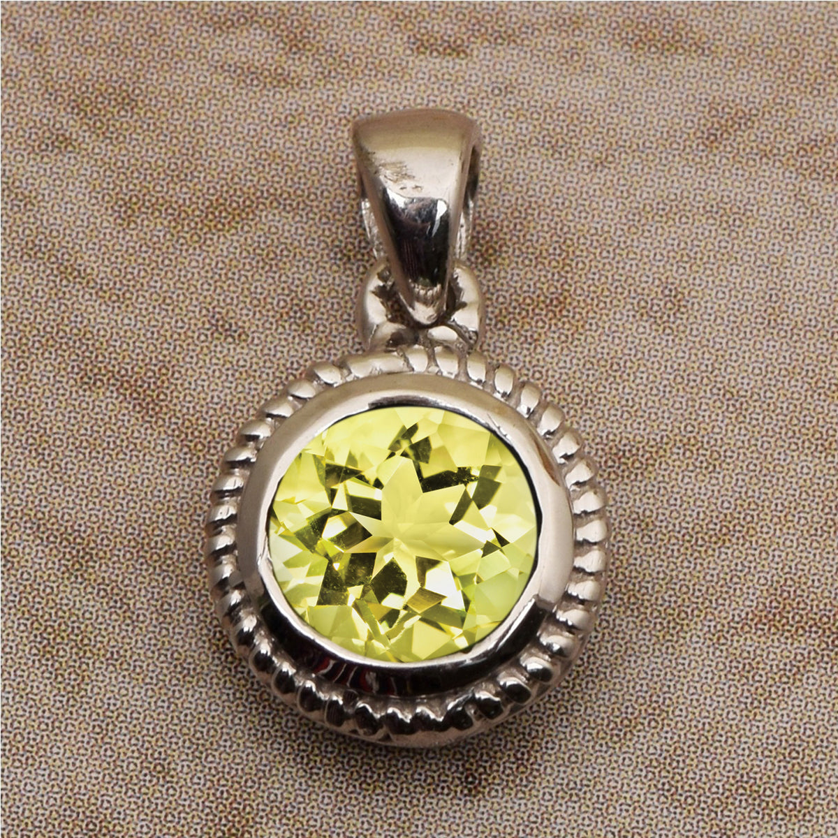 Round Braided Style Multi Choice Gemstone Pendant