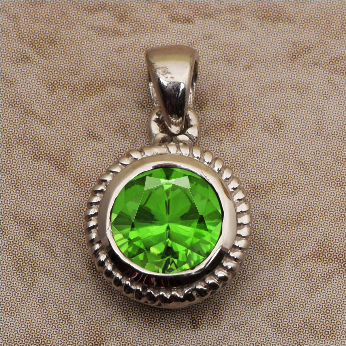 Round Braided Style Multi Choice Gemstone Pendant
