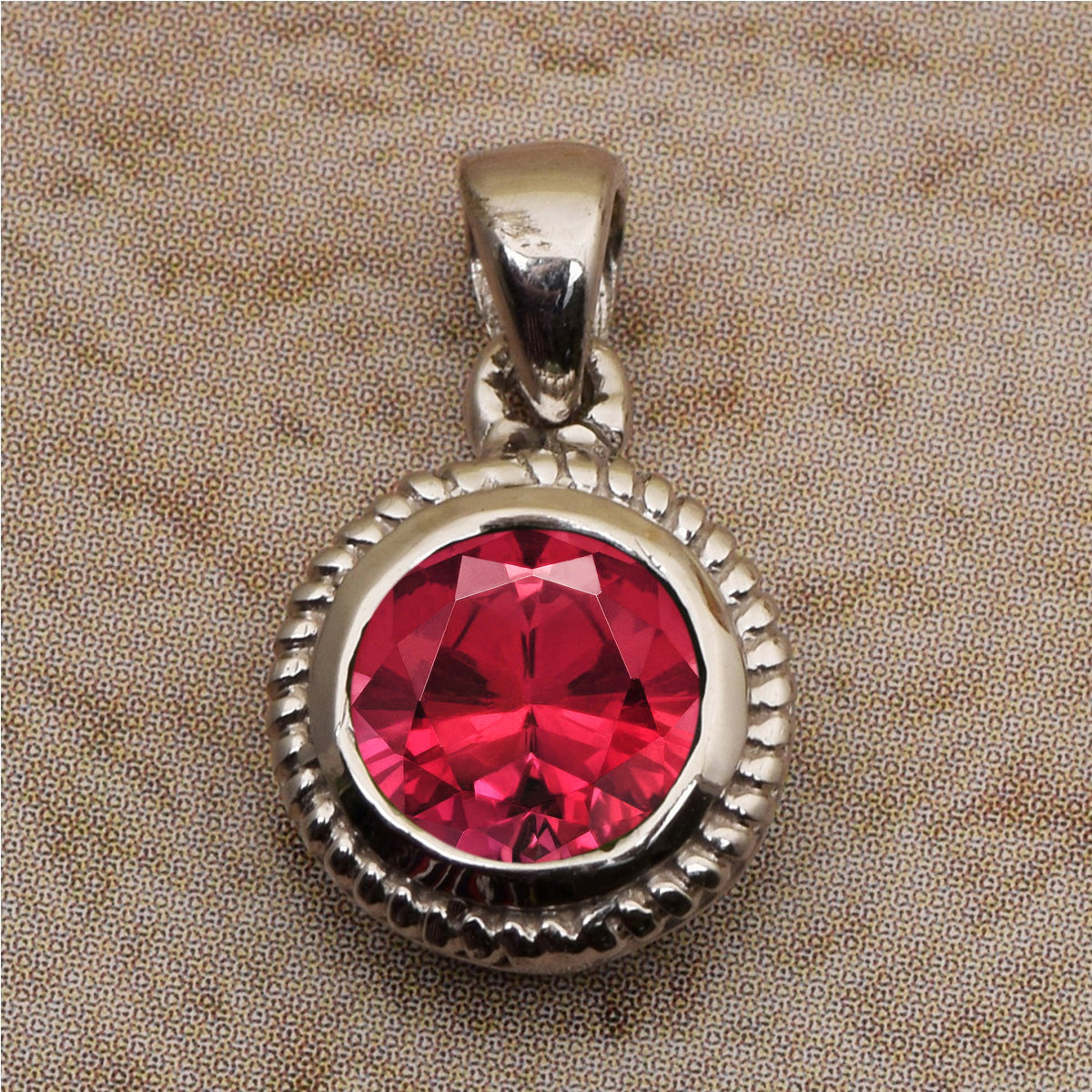 Round Braided Style Multi Choice Gemstone Pendant