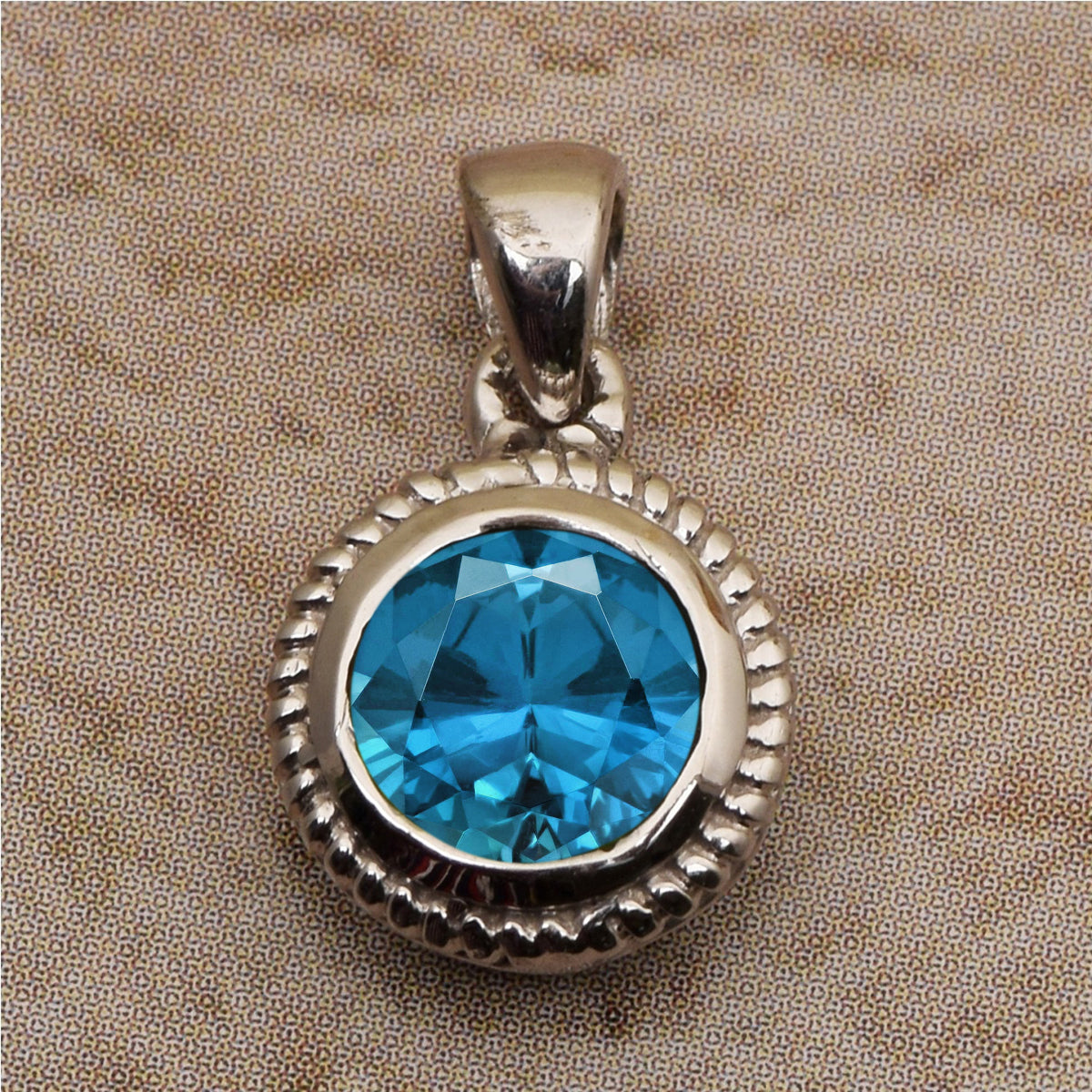 Round Braided Style Multi Choice Gemstone Pendant