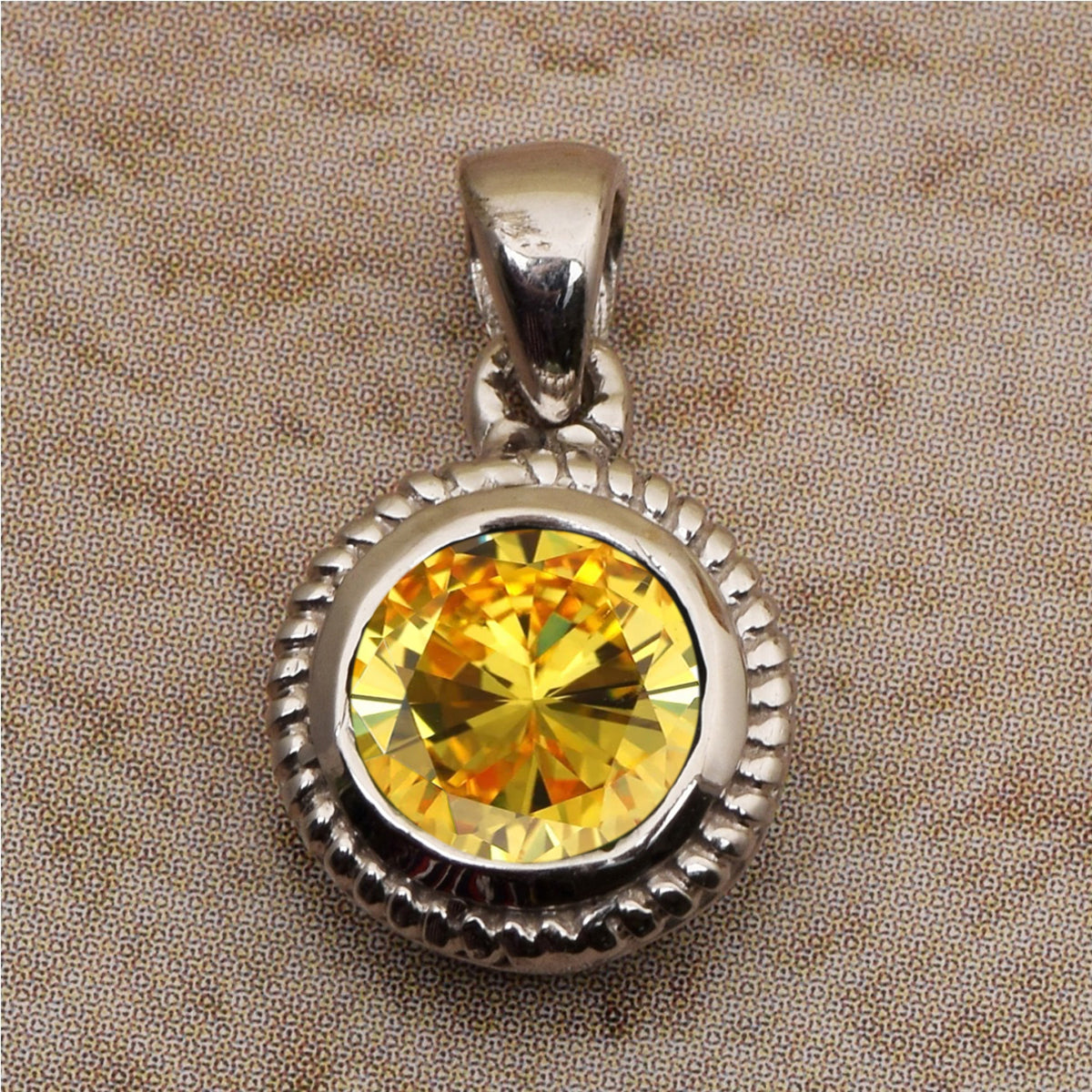 Round Braided Style Multi Choice Gemstone Pendant