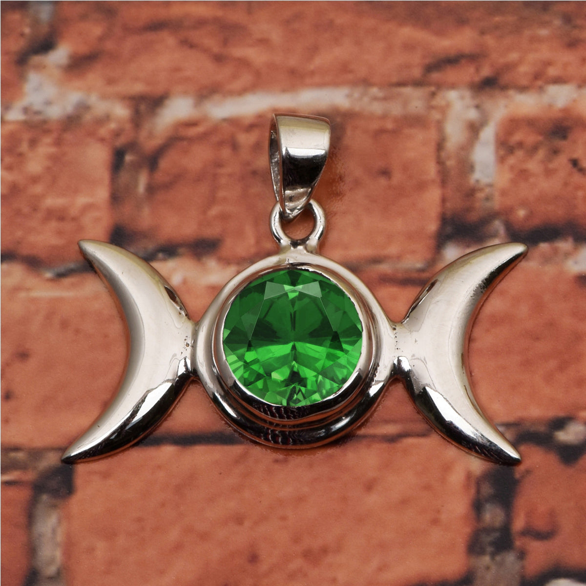 Celtic Style Round Cut Multi Choice Gemstone Pendant