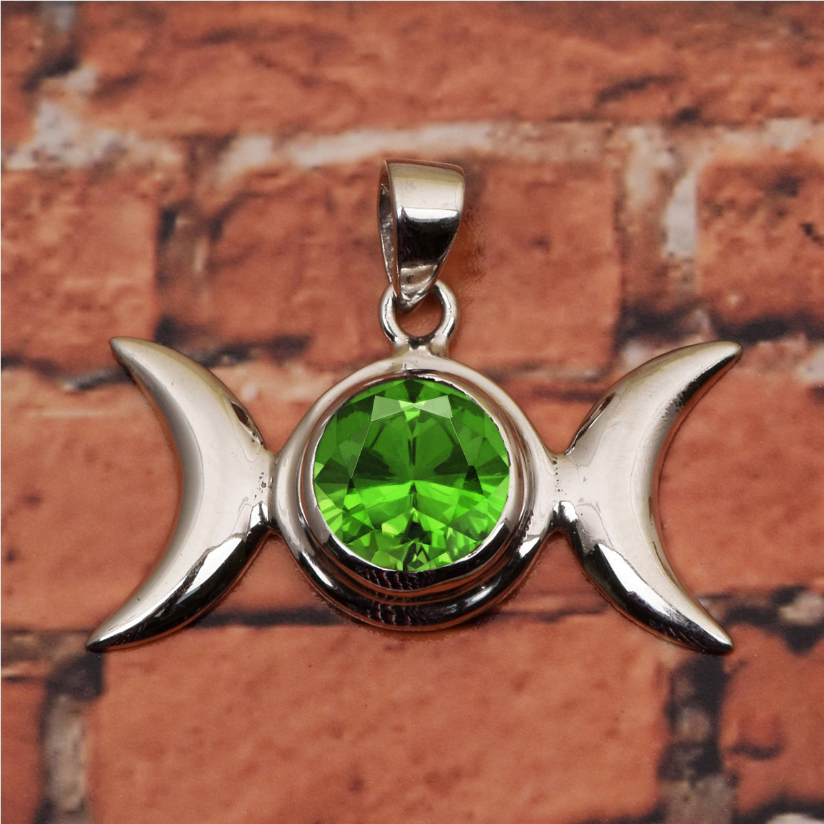 Celtic Style Round Cut Multi Choice Gemstone Pendant