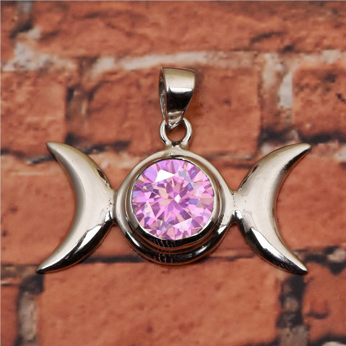 Celtic Style Round Cut Multi Choice Gemstone Pendant