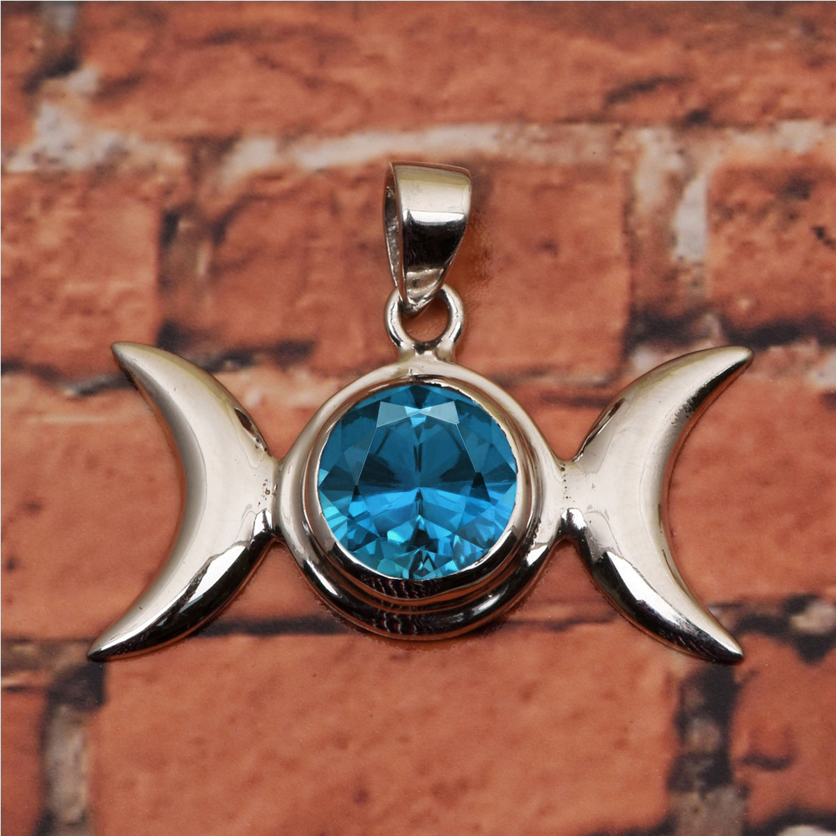 Celtic Style Round Cut Multi Choice Gemstone Pendant