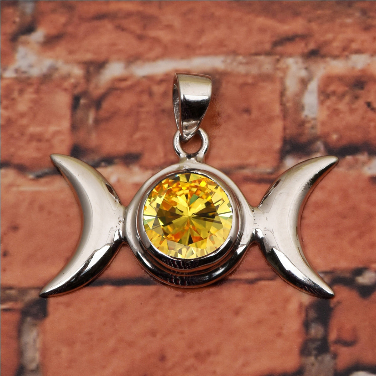 Celtic Style Round Cut Multi Choice Gemstone Pendant