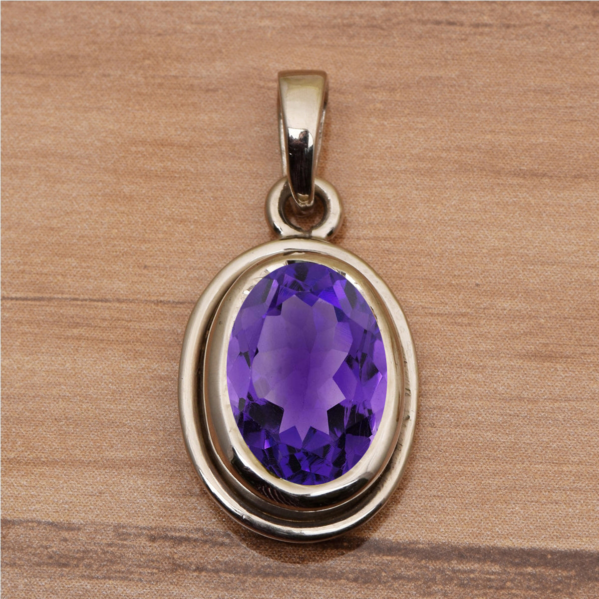 Oval Bezel Set Multi Choice Gemstone Pendant