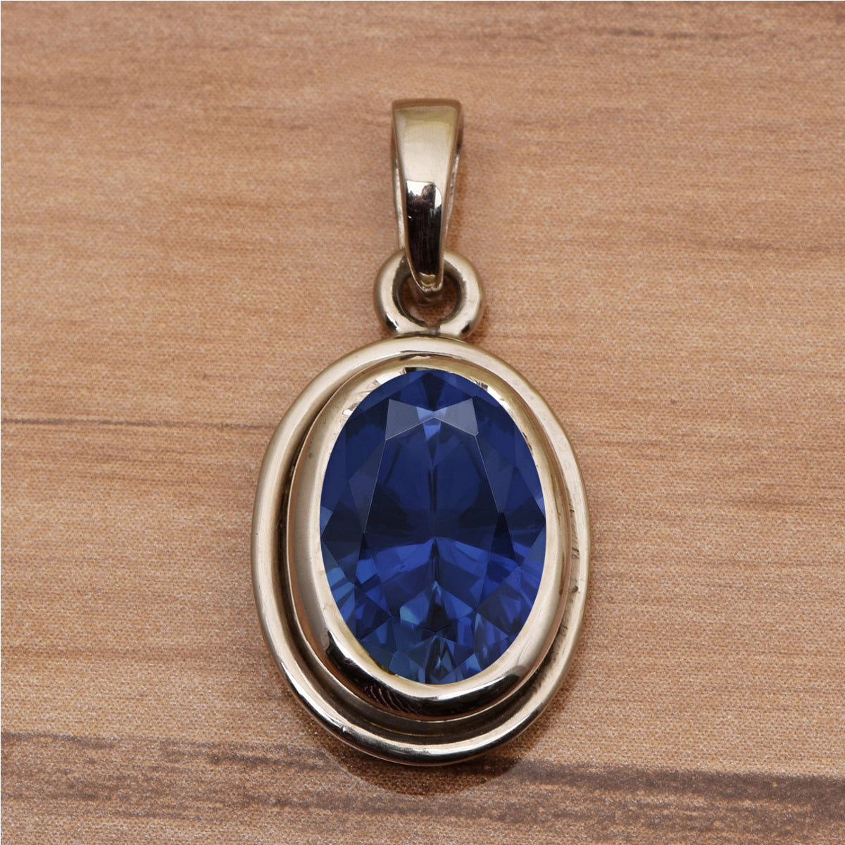 Oval Bezel Set Multi Choice Gemstone Pendant