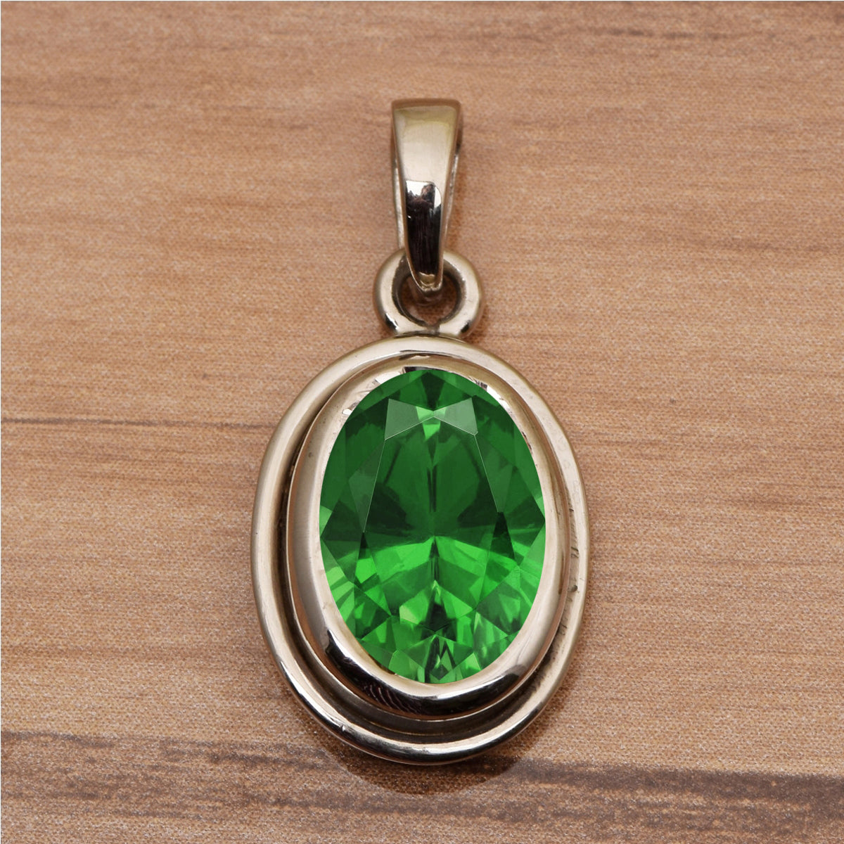 Oval Bezel Set Multi Choice Gemstone Pendant