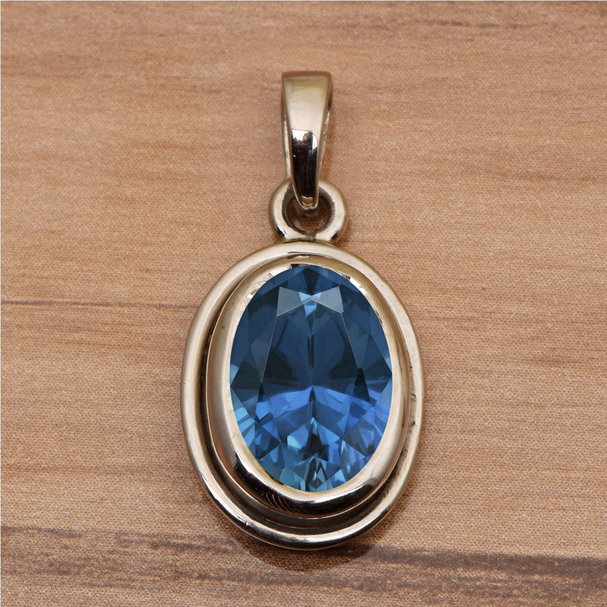Oval Bezel Set Multi Choice Gemstone Pendant