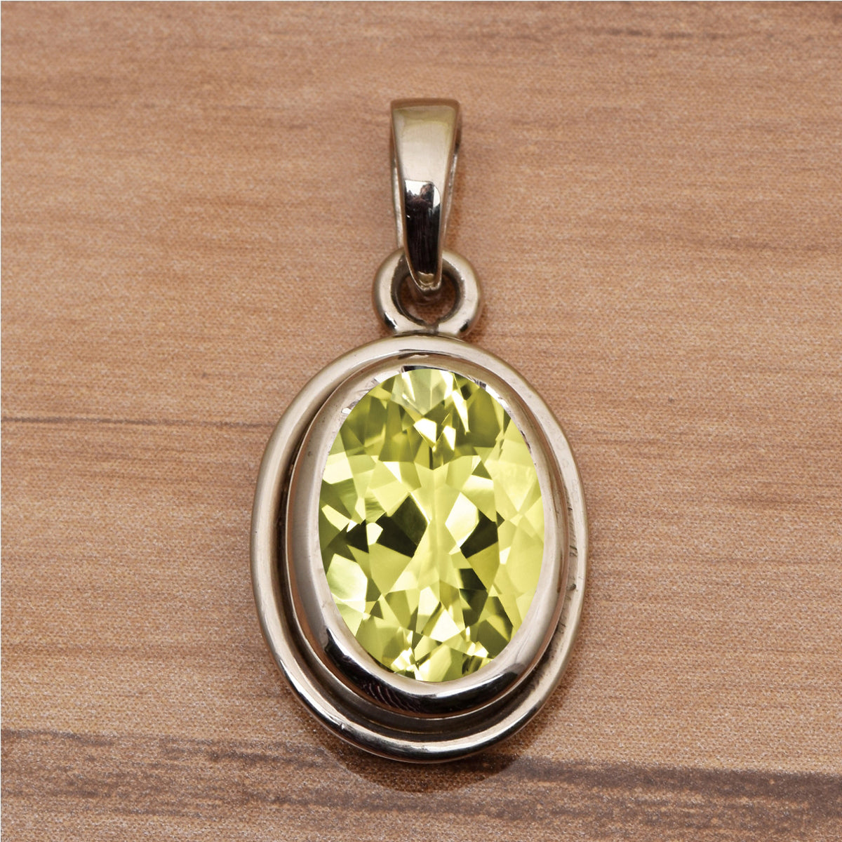Oval Bezel Set Multi Choice Gemstone Pendant