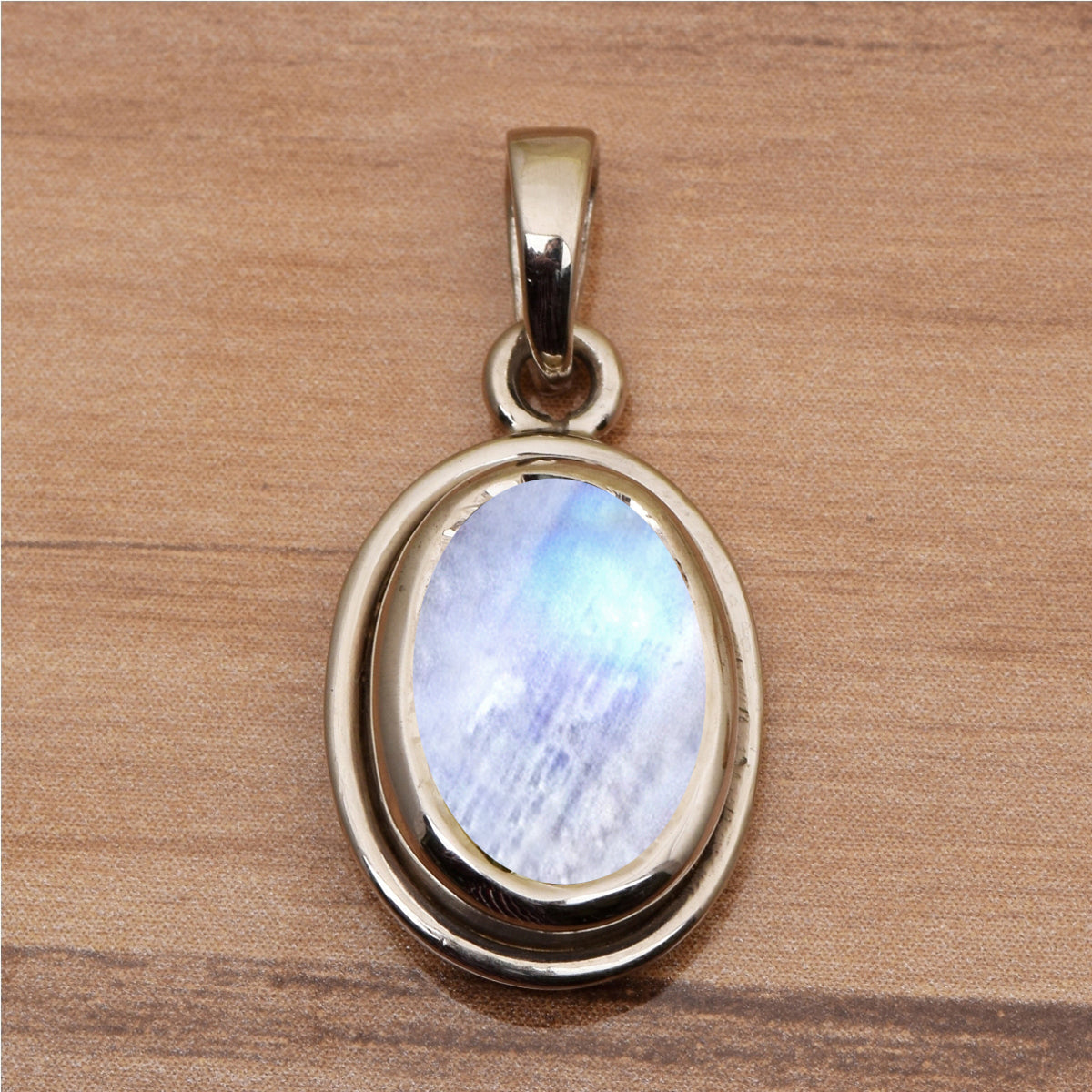 Oval Bezel Set Multi Choice Gemstone Pendant
