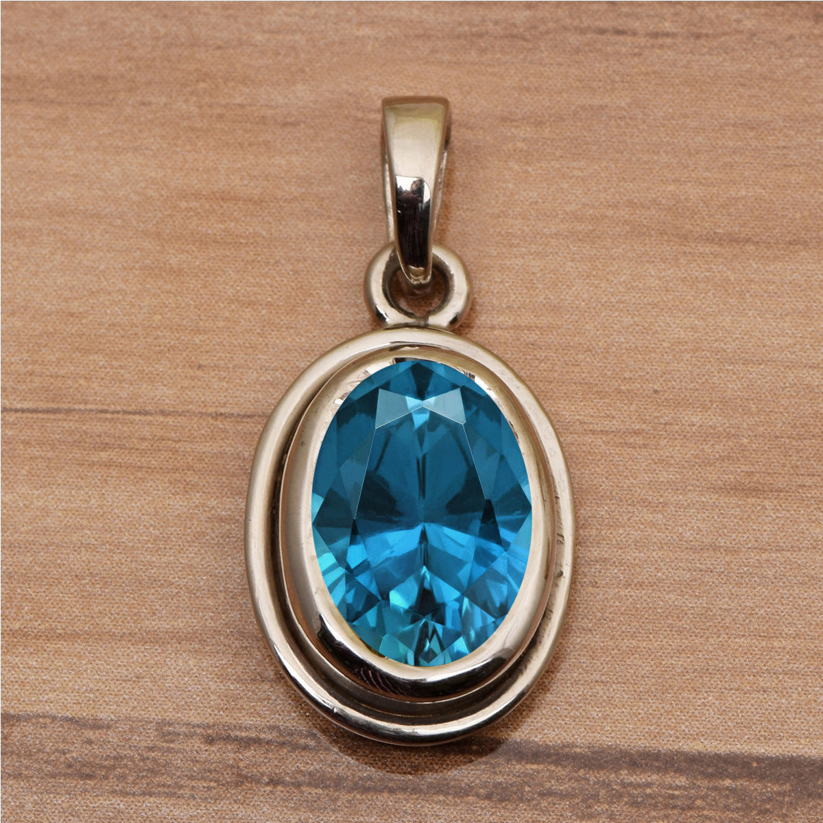 Oval Bezel Set Multi Choice Gemstone Pendant