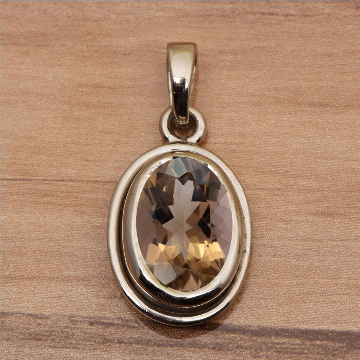 Oval Bezel Set Multi Choice Gemstone Pendant