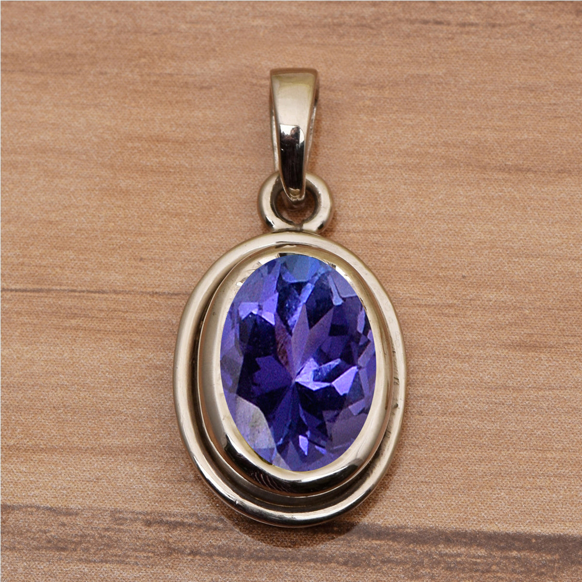 Oval Bezel Set Multi Choice Gemstone Pendant
