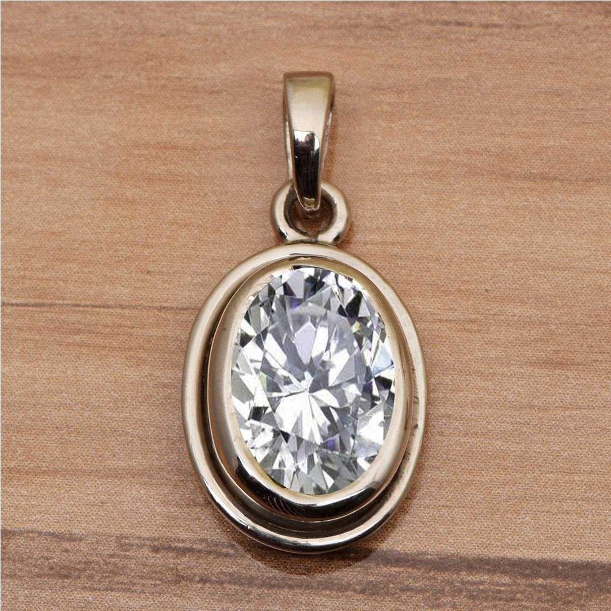 Oval Bezel Set Multi Choice Gemstone Pendant