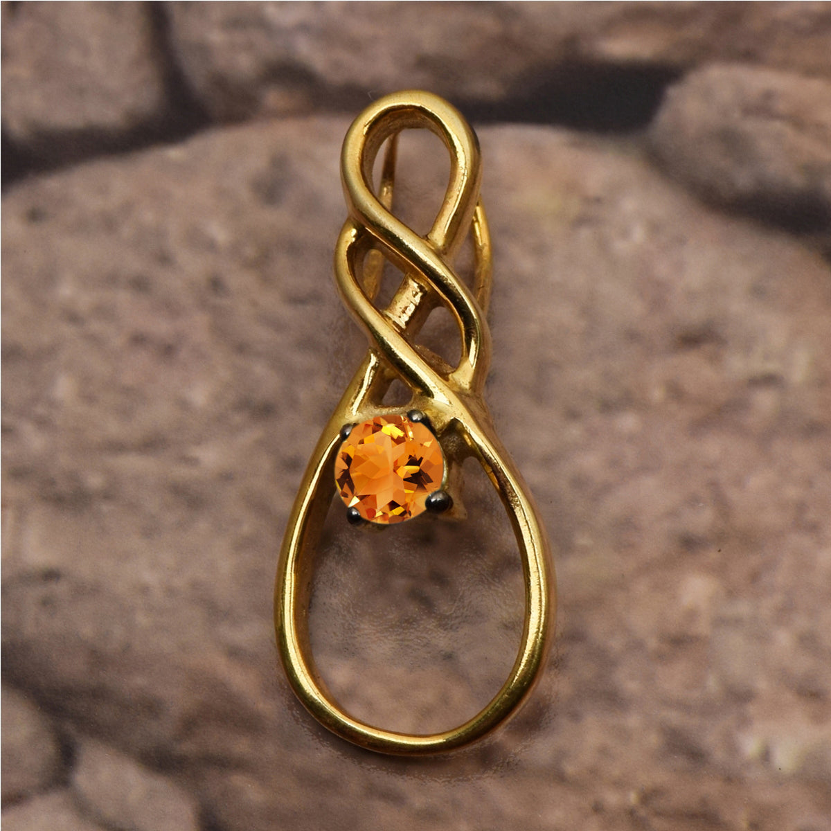 Celtic Rope Style Multi Choice Gemstone Pendant