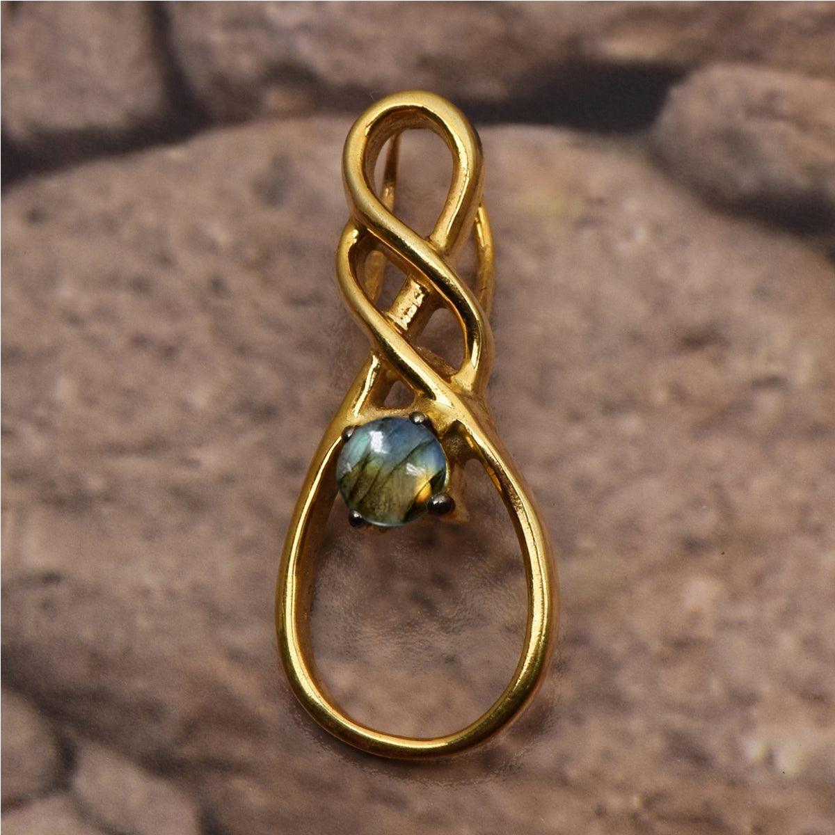 Celtic Rope Style Multi Choice Gemstone Pendant
