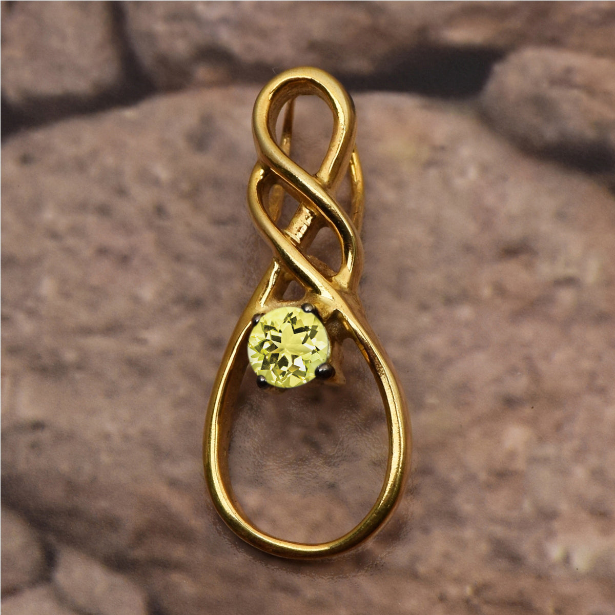 Celtic Rope Style Multi Choice Gemstone Pendant