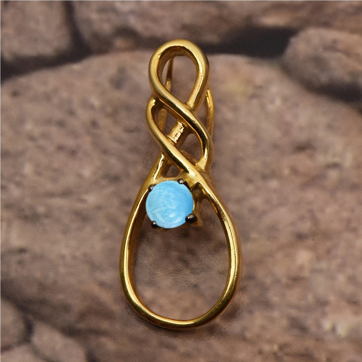 Celtic Rope Style Multi Choice Gemstone Pendant