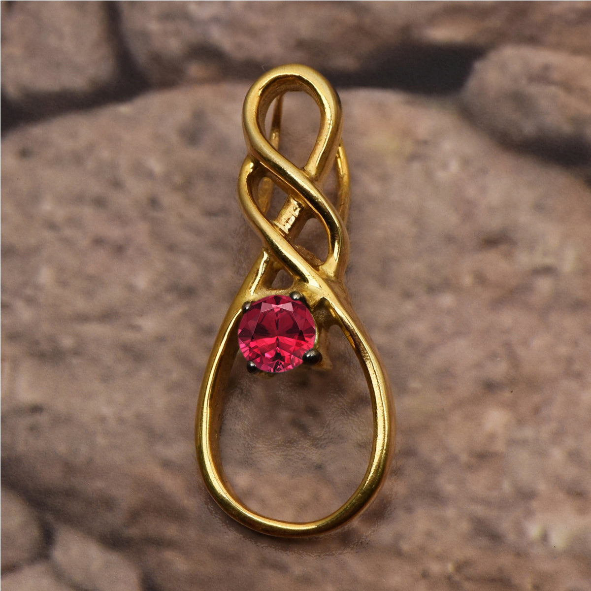 Celtic Rope Style Multi Choice Gemstone Pendant
