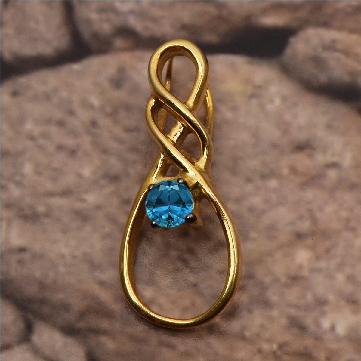 Celtic Rope Style Multi Choice Gemstone Pendant