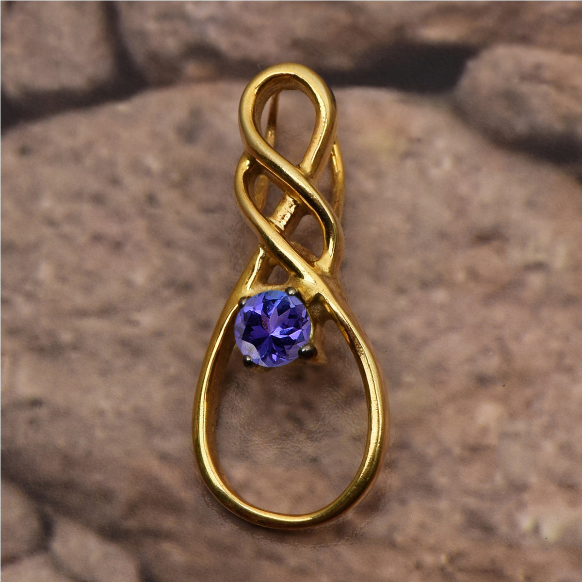 Celtic Rope Style Multi Choice Gemstone Pendant