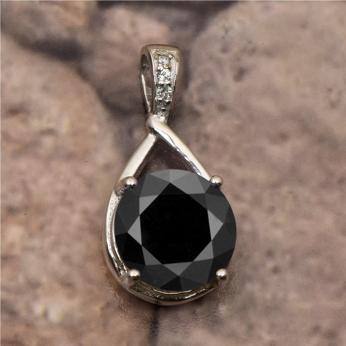 Art Deco Round Cut Multi Choice Gemstone Pendant