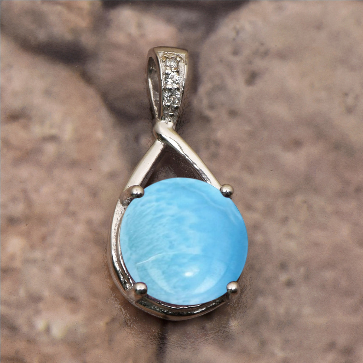 Art Deco Round Cut Multi Choice Gemstone Pendant