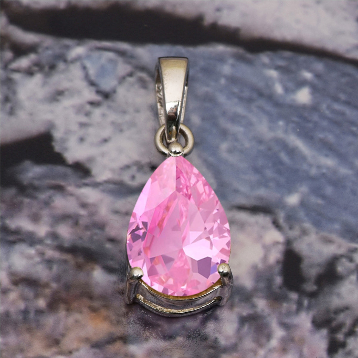 Solitaire Pear Cut Multi Choice Gemstone Pendant