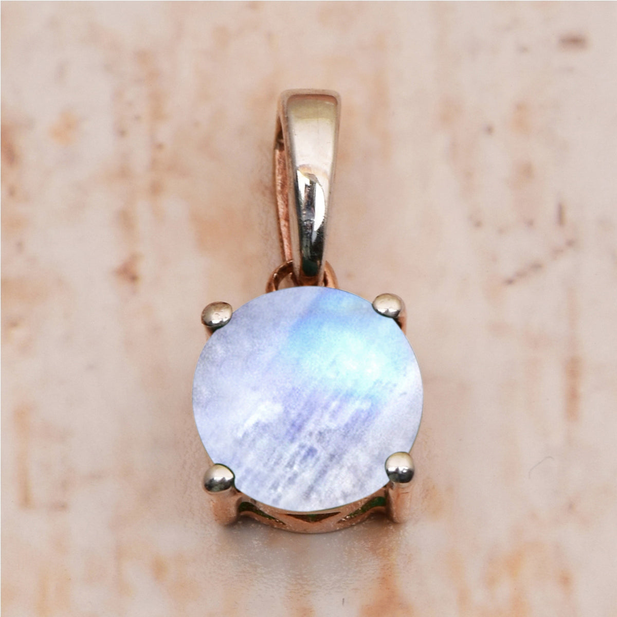 Ciondolo solitario con pietra preziosa a taglio rotondo multiscelta