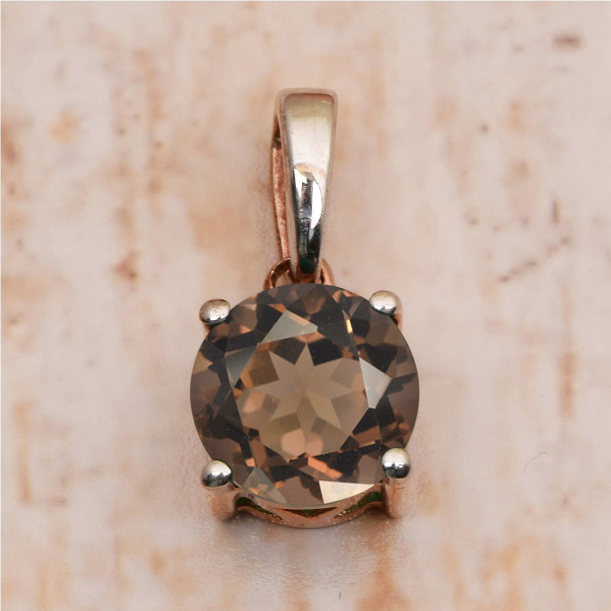 Solitaire Round Cut Multi Choice Gemstone Pendant