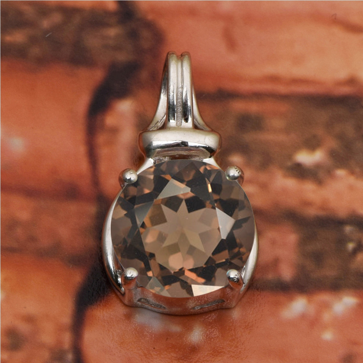 Solitaire Round Cut Multi Choice Gemstone Pendant