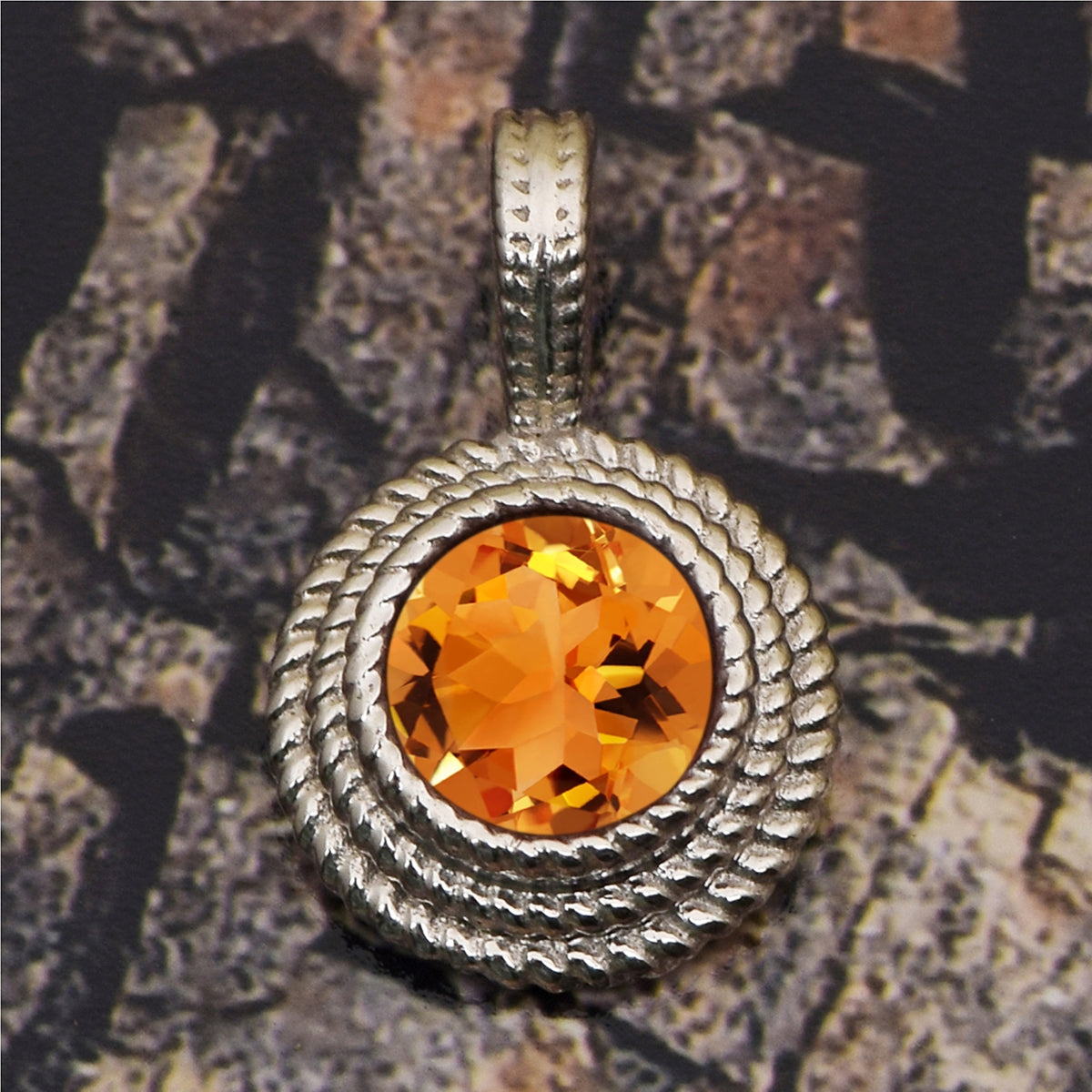 Round Braided Multi Choice Gemstone Pendant