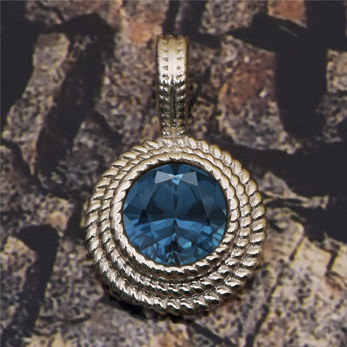 Round Braided Multi Choice Gemstone Pendant