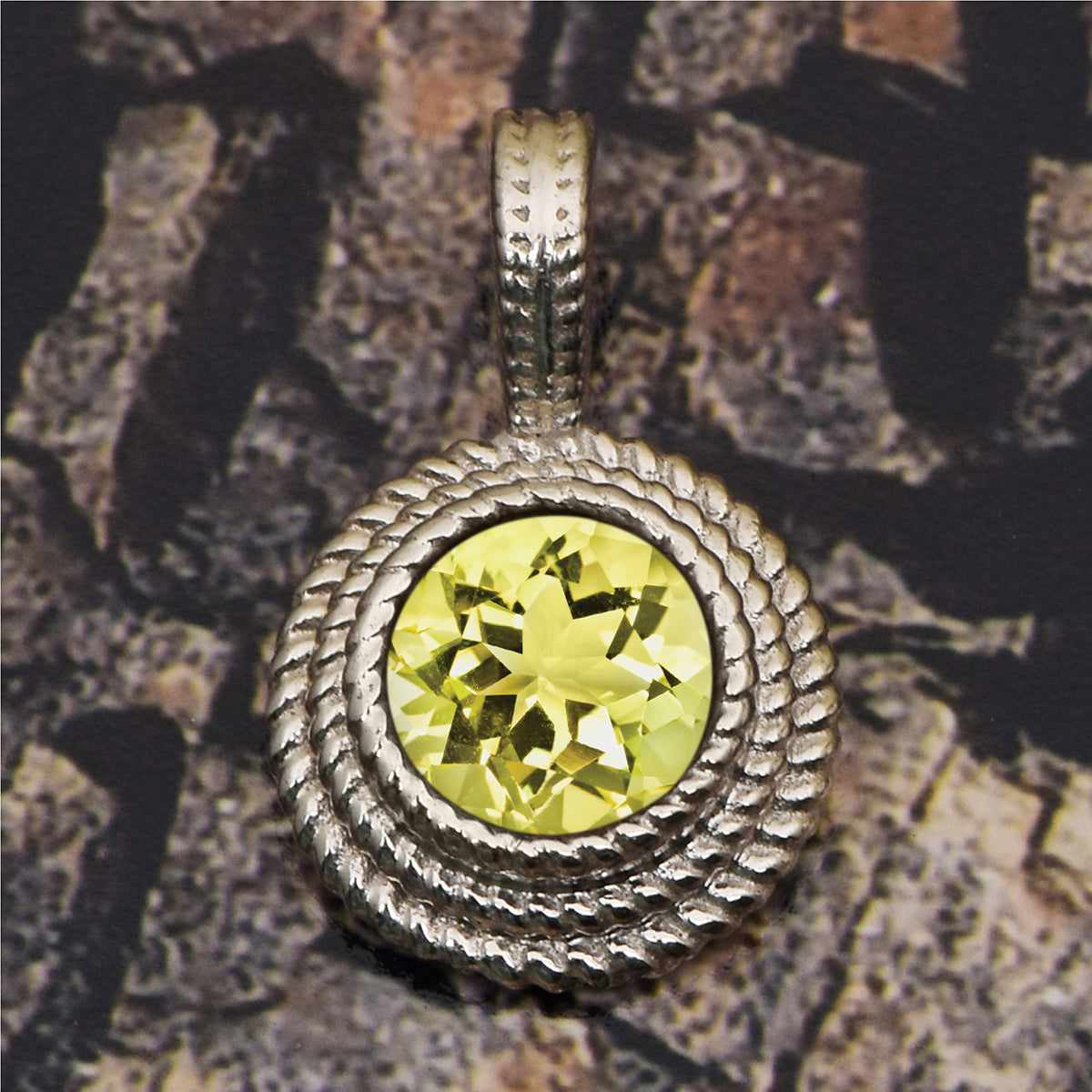 Round Braided Multi Choice Gemstone Pendant
