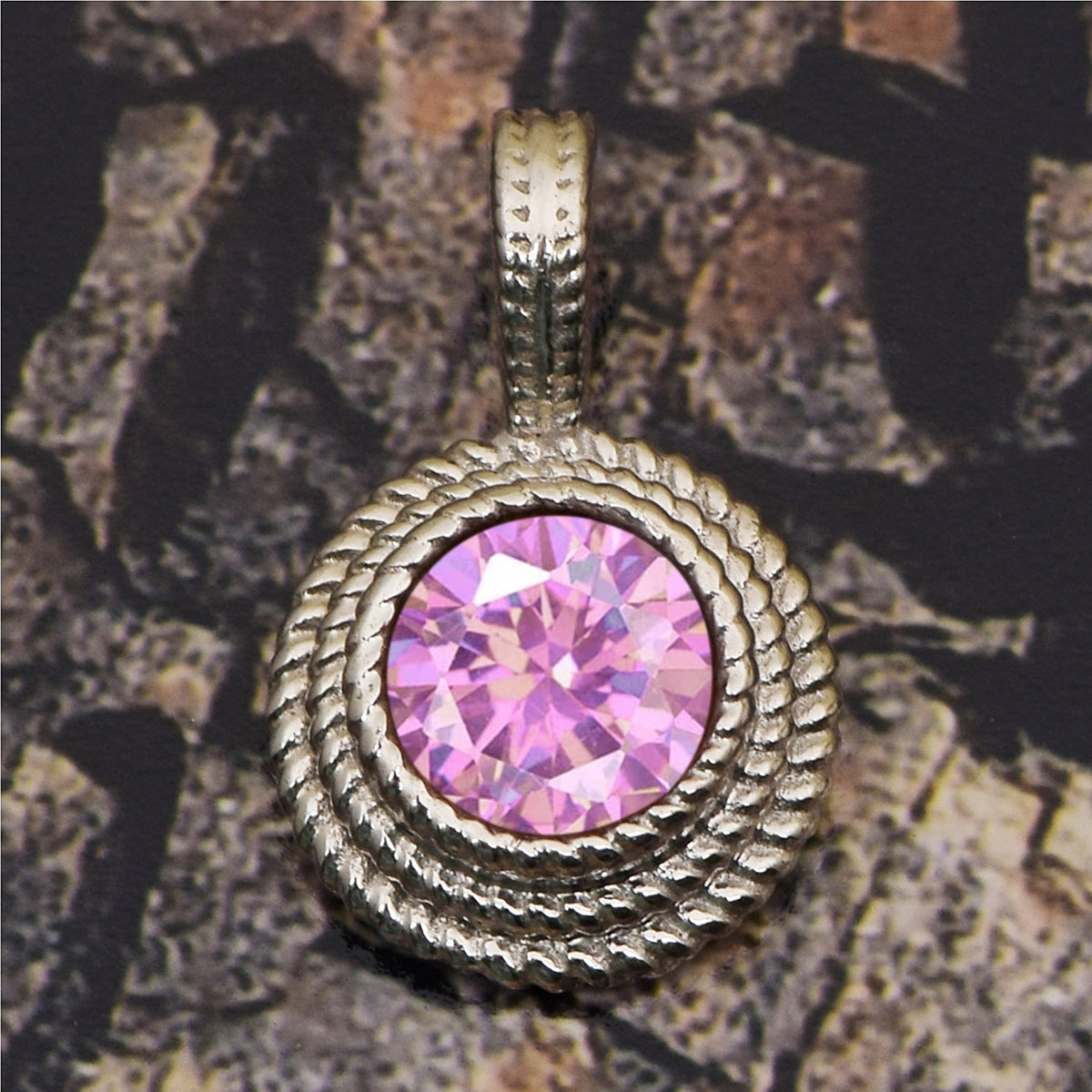 Round Braided Multi Choice Gemstone Pendant