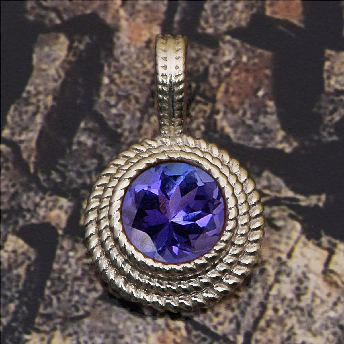 Round Braided Multi Choice Gemstone Pendant