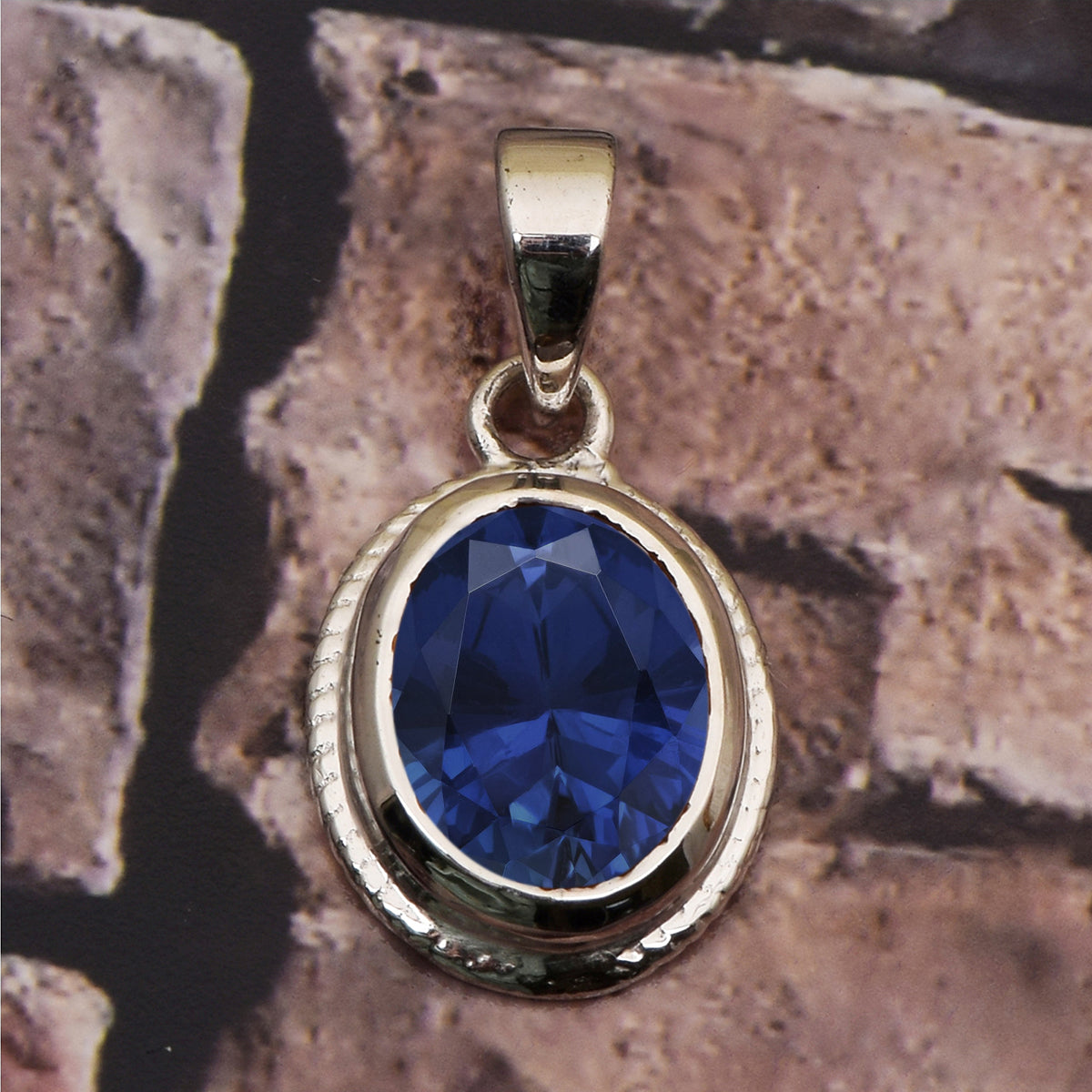Oval Bezel Set Multi Choice Gemstone Pendant