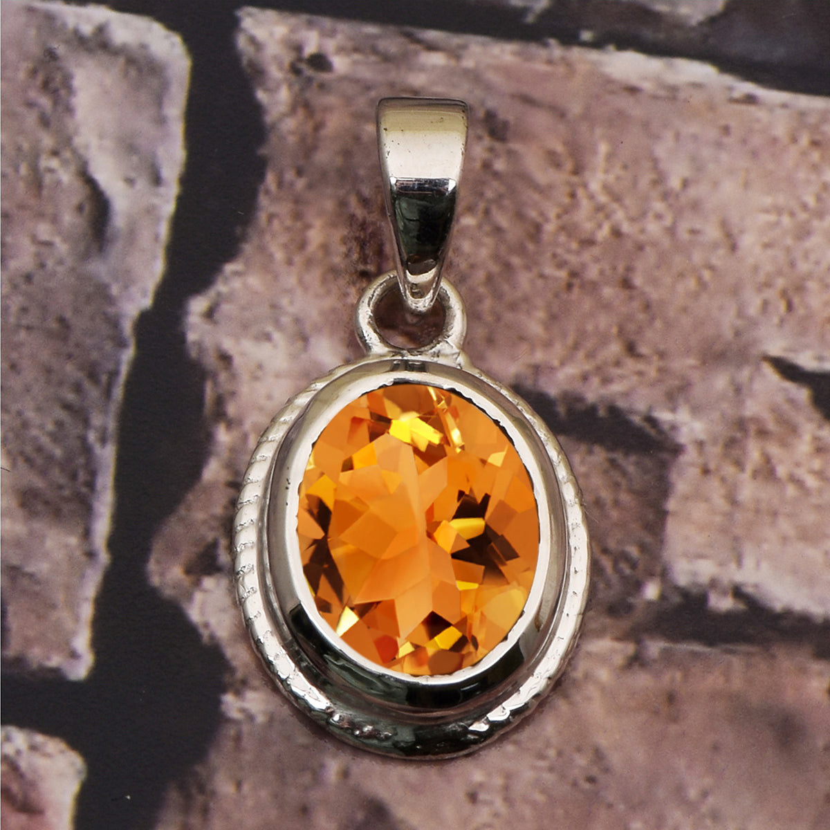 Oval Bezel Set Multi Choice Gemstone Pendant