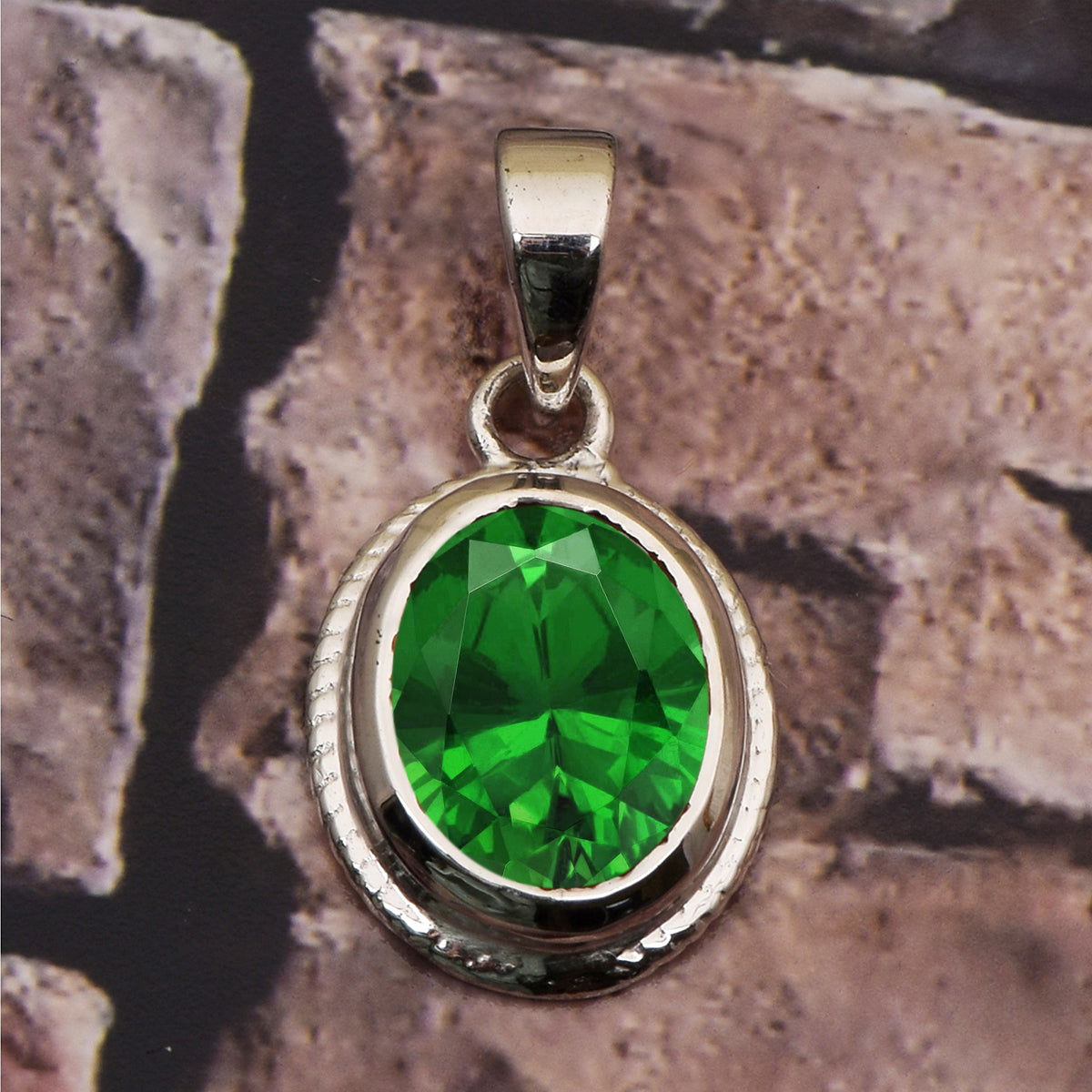 Oval Bezel Set Multi Choice Gemstone Pendant