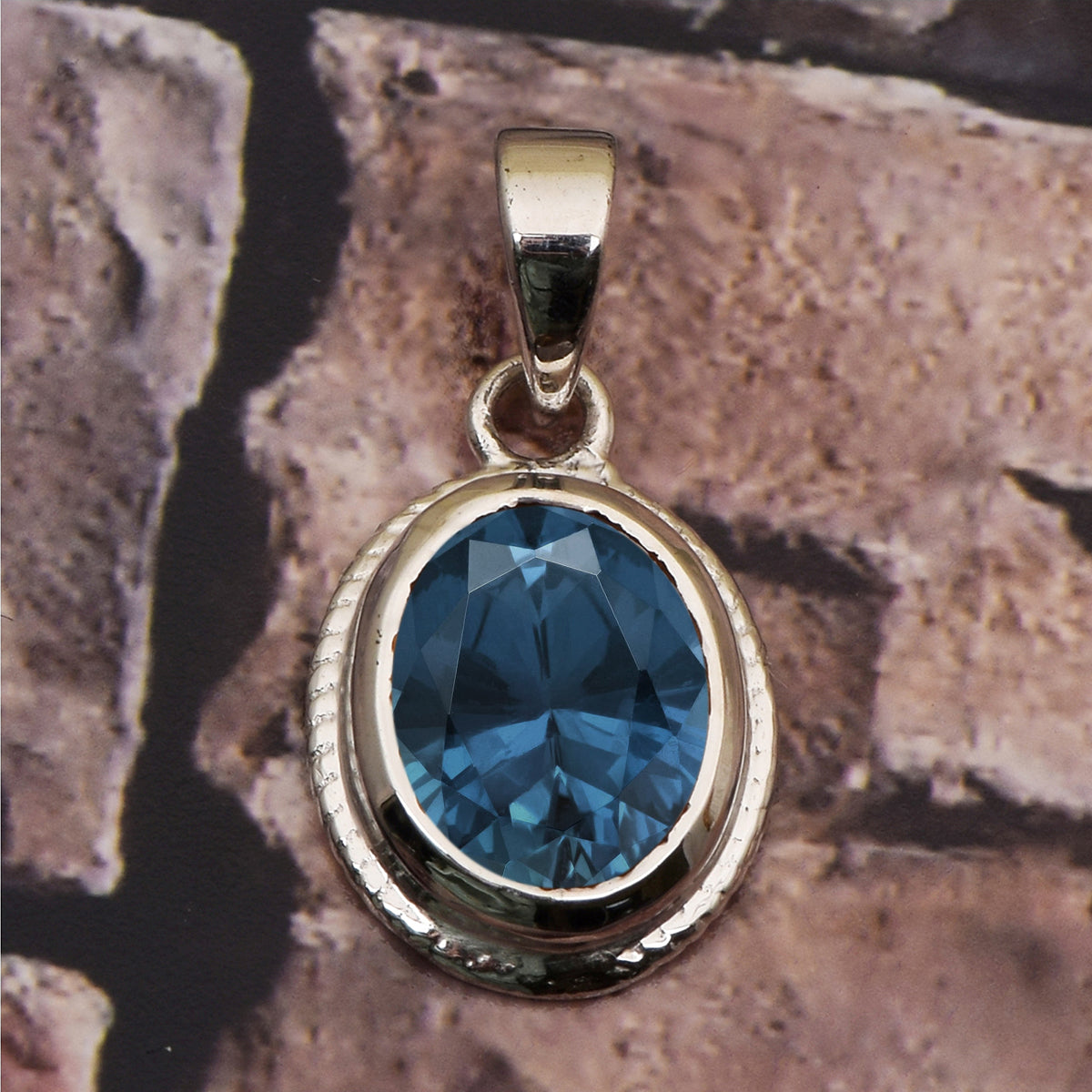 Oval Bezel Set Multi Choice Gemstone Pendant