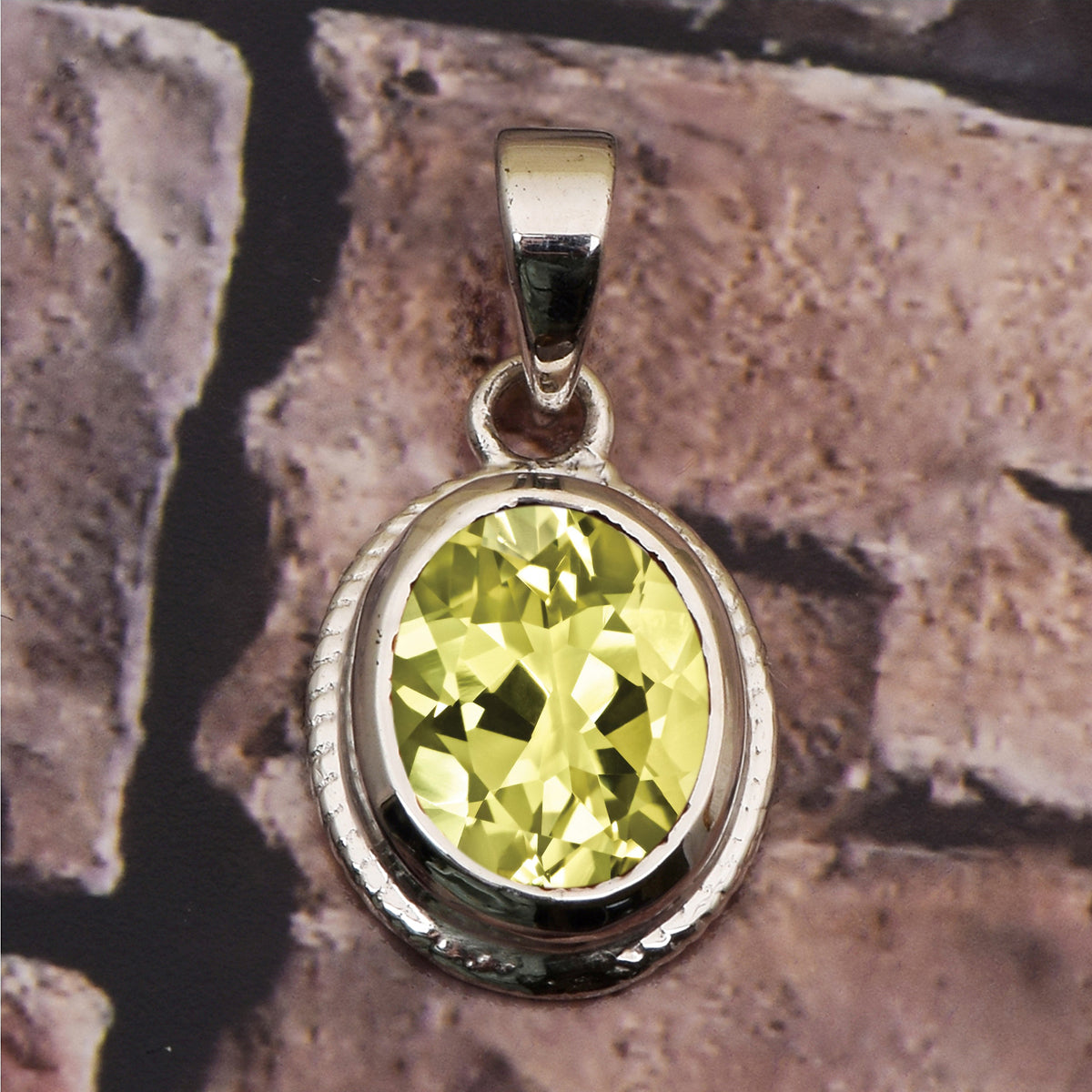 Oval Bezel Set Multi Choice Gemstone Pendant