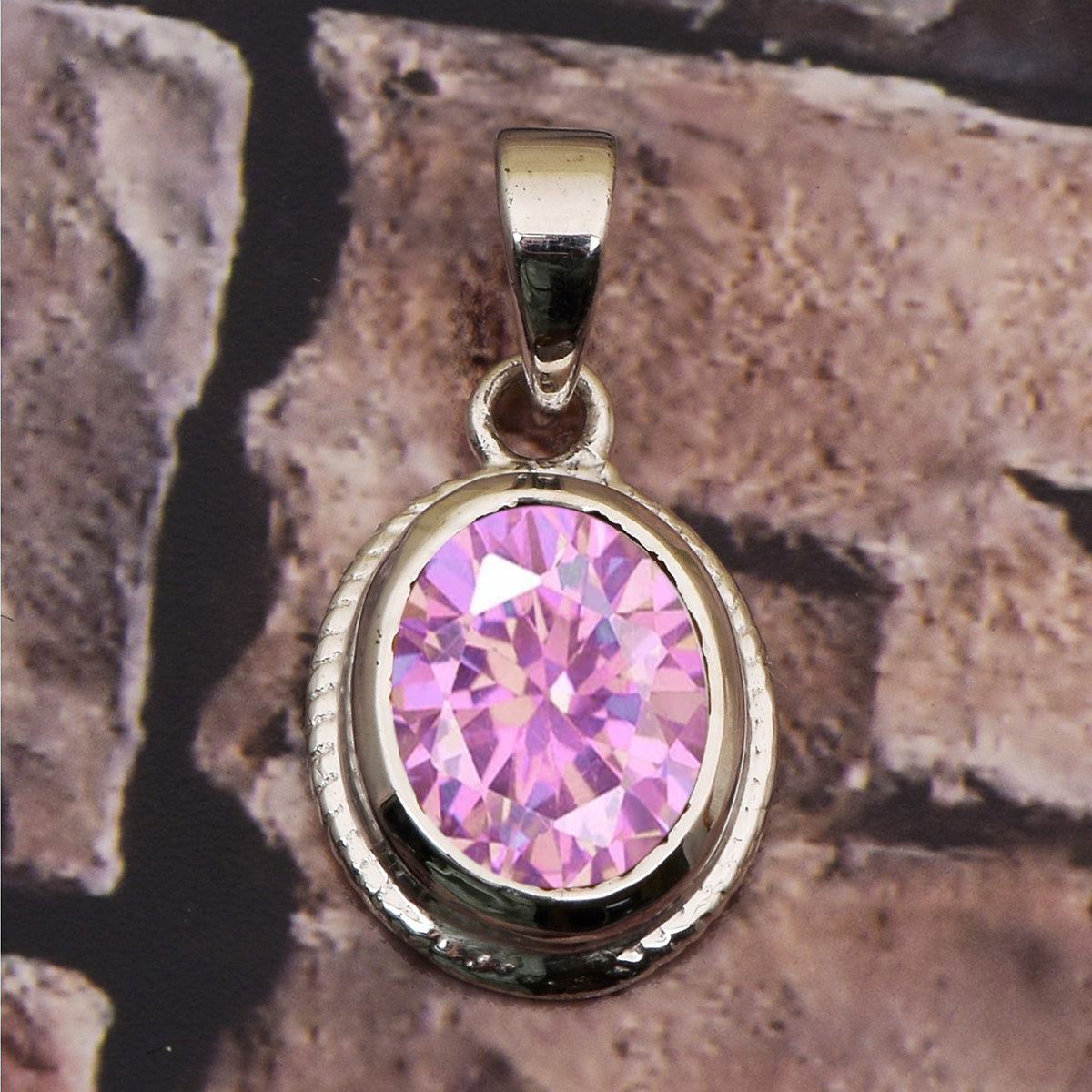 Oval Bezel Set Multi Choice Gemstone Pendant