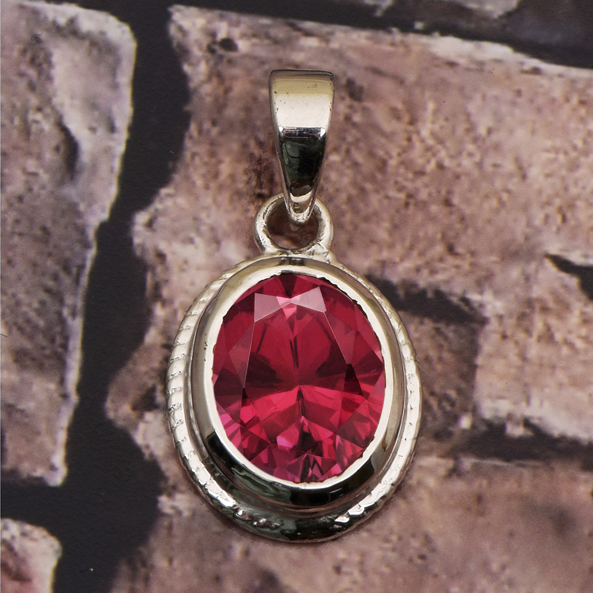 Oval Bezel Set Multi Choice Gemstone Pendant