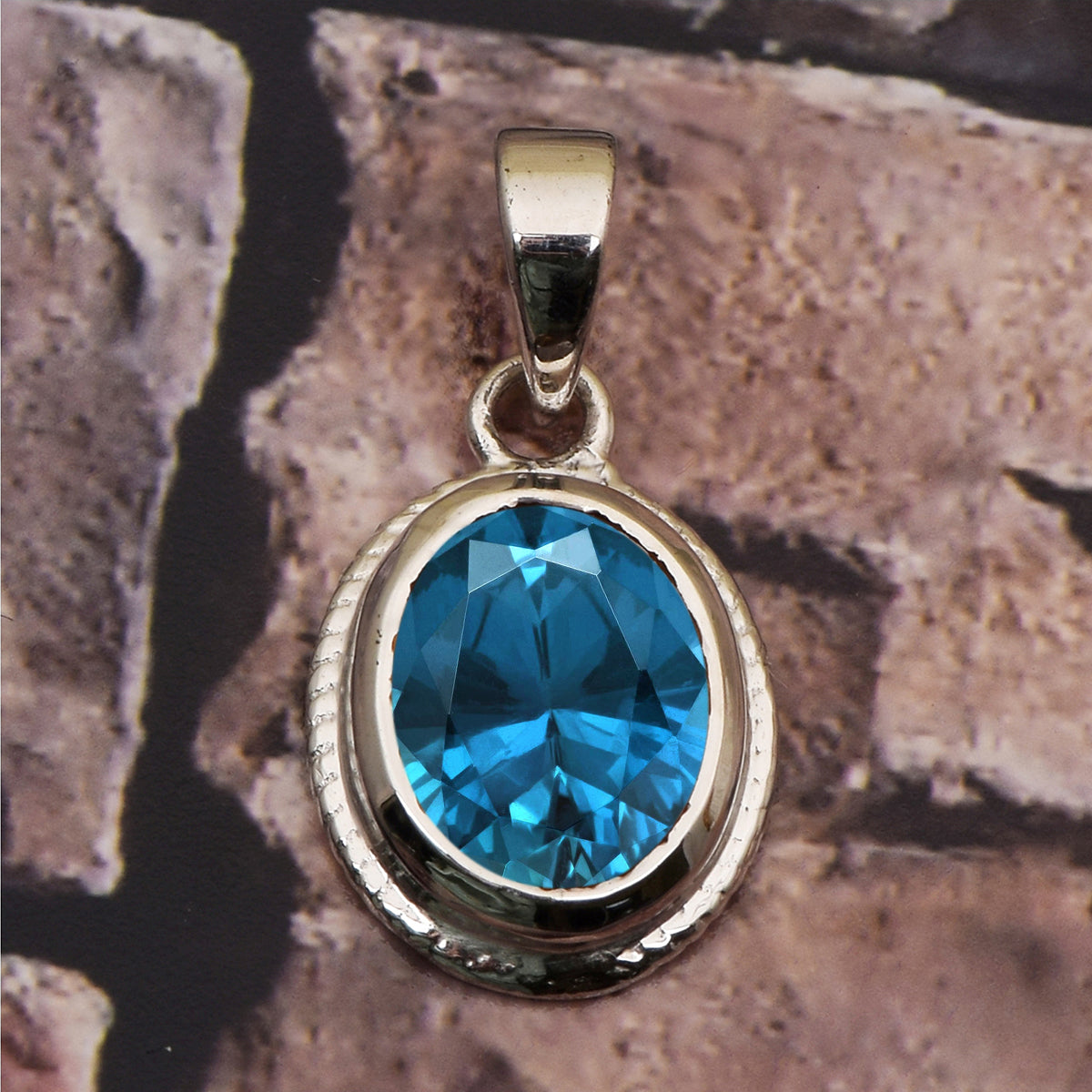 Oval Bezel Set Multi Choice Gemstone Pendant