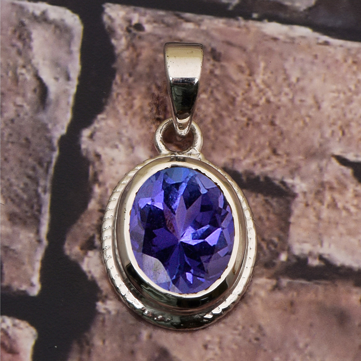 Oval Bezel Set Multi Choice Gemstone Pendant