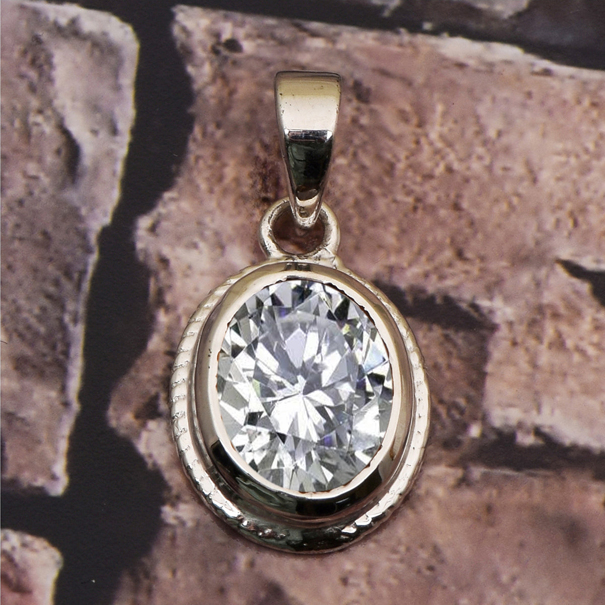 Oval Bezel Set Multi Choice Gemstone Pendant